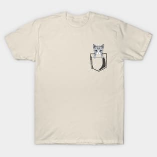 Pocket American Short Hair Kitty T-Shirt